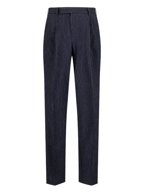 PT Torino pinstripe-pattern pleat-detail trousers Blue COAFX9ZB0FWDZI55