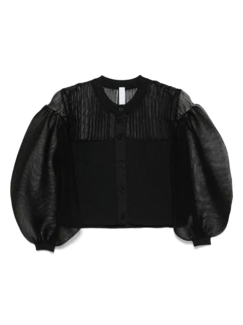CFCL Fluted Lucent cardigan Black CF009KE161