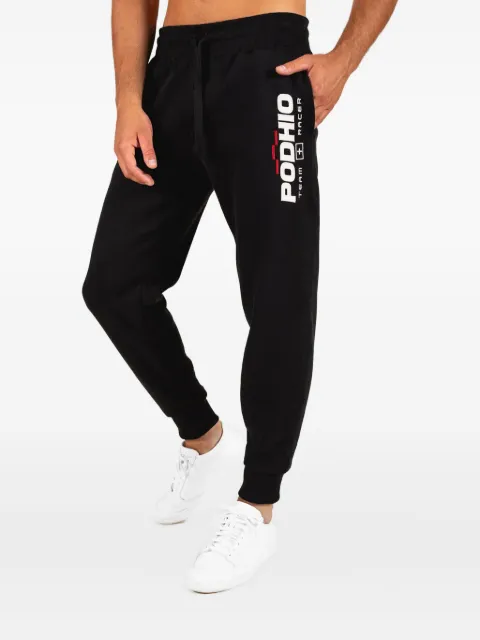 PODHIO logo-print track pants Black PD013N