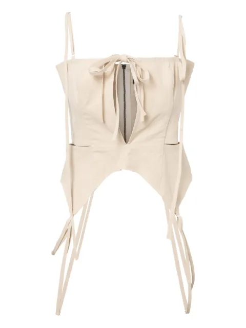 Elena Velez corset top Neutrals EV018YR005