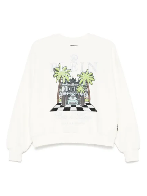 Philipp Plein New Port Beach Cut sweatshirt White PAECWJO1052PTE003N