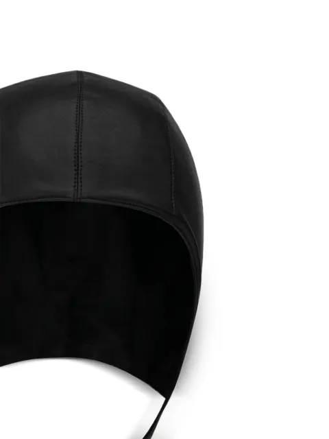 Saint Laurent leather helmet hat Black 7904293YP72