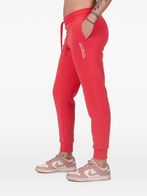 PODHIO logo-print drawstring track pants Red PD009