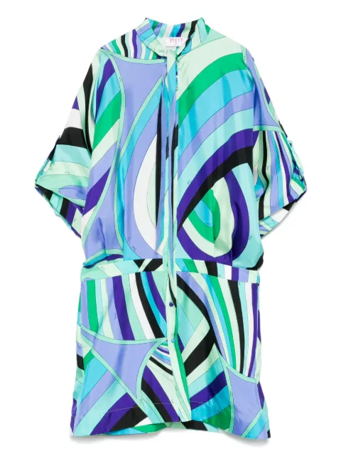 PUCCI abstract-pattern dress Green 5HRG455H751