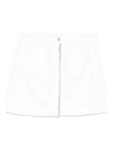 LIU JO cotton mini skirt White UA5142T1816