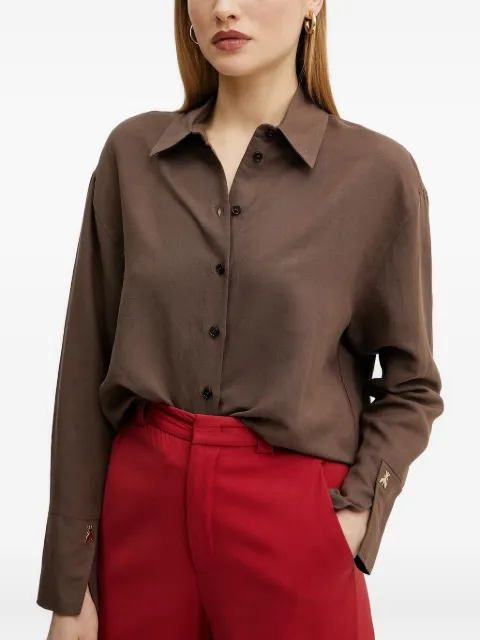 Patrizia Pepe Fly-detail shirt Brown 2C1602A052