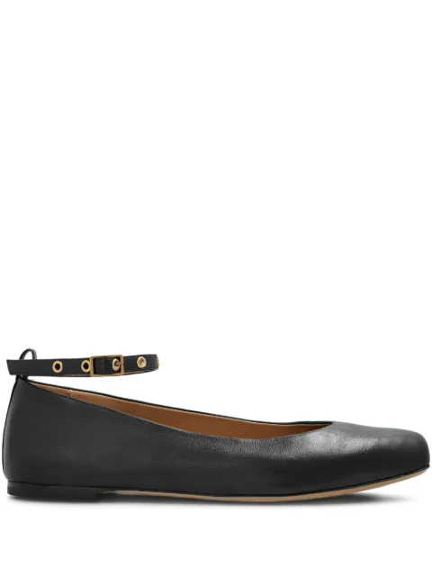 Emporio Armani leather ballerina shoes Black X3D303XF271