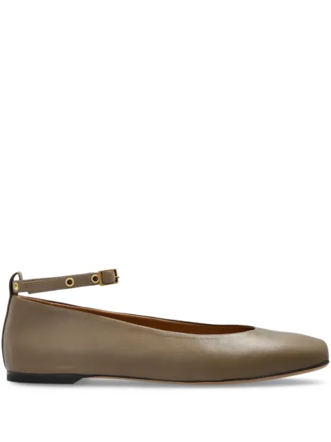 Emporio Armani leather ballerina shoes Brown X3D303XF271