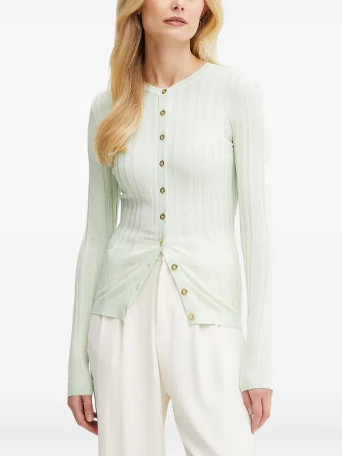 Elisabetta Franchi ribbed buttoned cardigan Green MK41S51E2