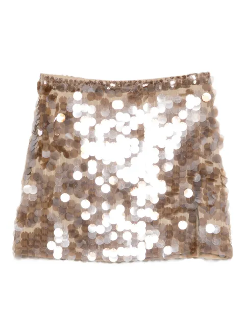 P.A.R.O.S.H. sequin-embellished mini skirt Neutrals GOOD630608