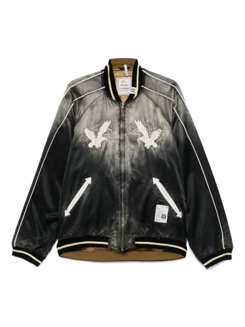 Maison MIHARA YASUHIRO embroidered satin bomber jacket Black J14BL141BLACK