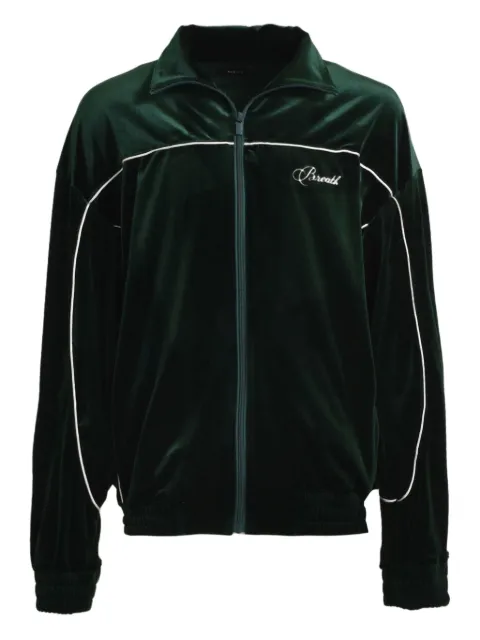 BREATH Script Logo zip-up velour jacket Green BR25SSC5024KELLY