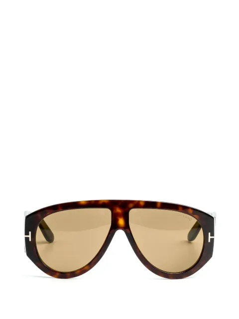 TOM FORD Eyewear Bronson tortoiseshell-effect sunglasses Brown FT1044
