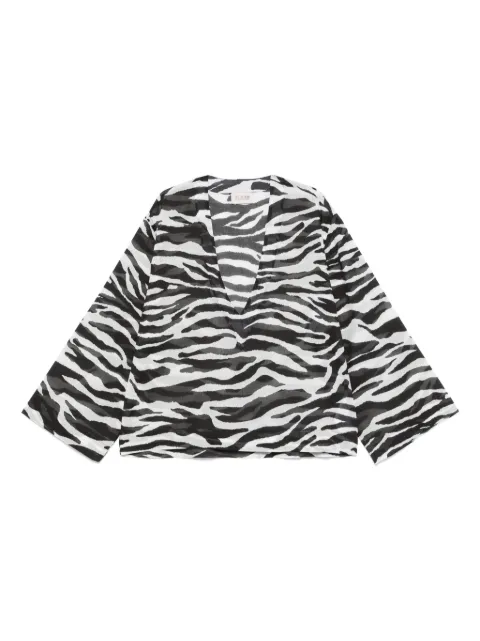 The Attico zebra-print blouse White 250WCE00001CCC082PR