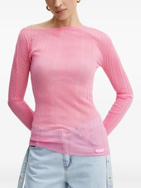 PINKO ribbed off-shoulder top Pink 104766A1ND