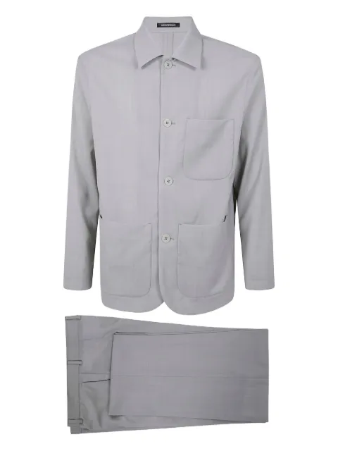 Emporio Armani single-breasted suit Neutrals EM001971TE14235