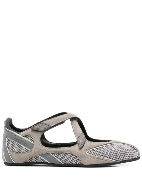 The Attico logo detail ballet flats Grey 251WSH00871MIX062AA