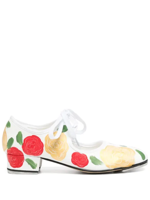 Comme Des Garçons floral-print pumps White 2GOK106