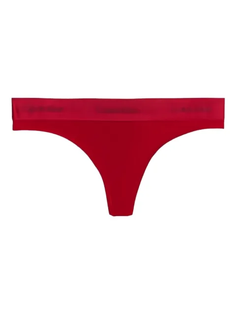 Calvin Klein Underwear logo-waistband thongs Red 000QF7997E