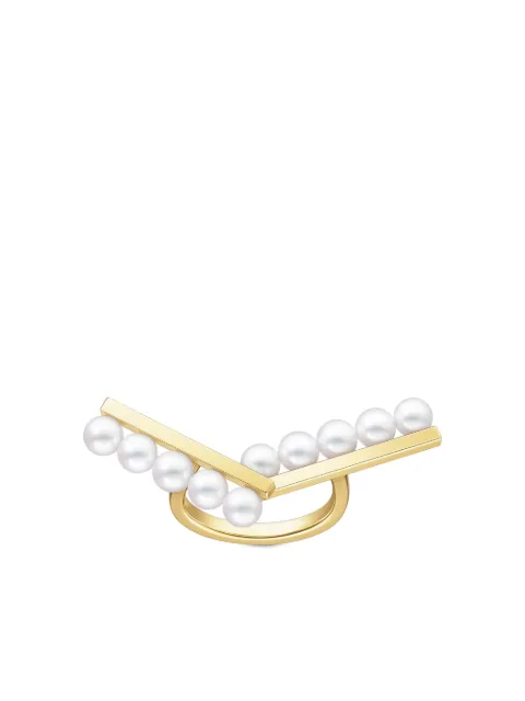 TASAKI 18K yellow gold Collection Line Balance Arm Akoya pearl ring Gold R4882Y