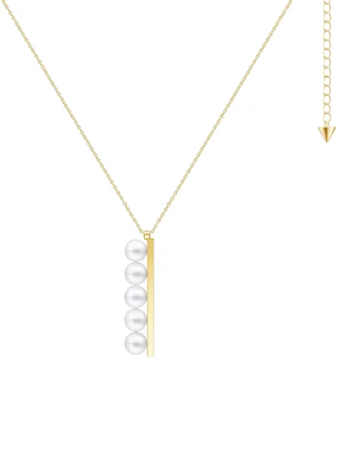 TASAKI 18K yellow gold Collection Line Balance Plus Akoya pearl pendant Gold P17236Y