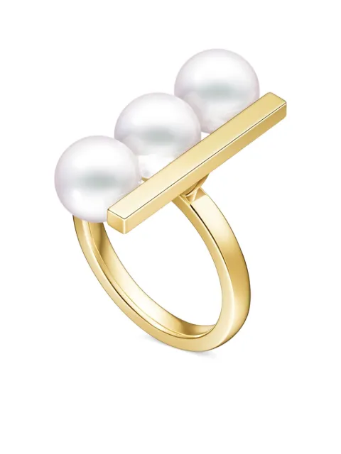 TASAKI 18K yellow gold Collection Line Balance Plus Neo Akoya pearl ring Gold R4890Y