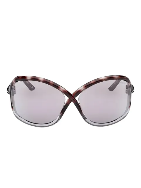 TOM FORD Eyewear geometric-frame sunglasses Brown FT106855C