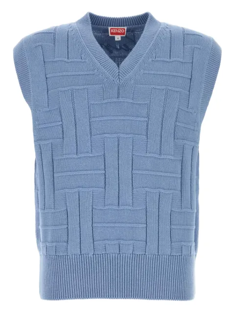 Kenzo embroidered sleeveless jumper Blue FF55PU7073CB
