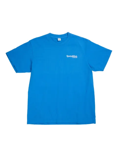 Sporty & Rich text-print T-shirt Blue TO043622300BL67