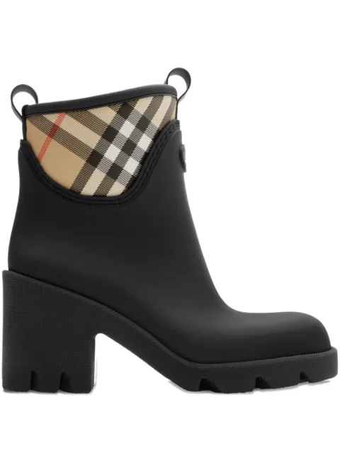 Burberry ruber Marsh stamp heeled low boots Black 8111687