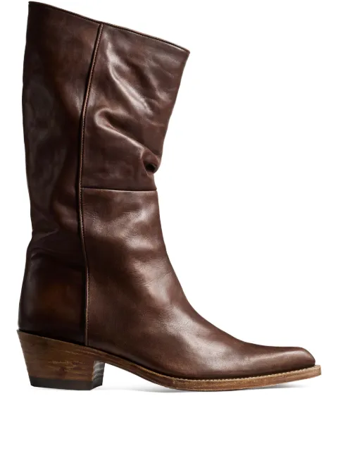 KHAITE 35mm Clive pointed-toe boots Brown F1105945950