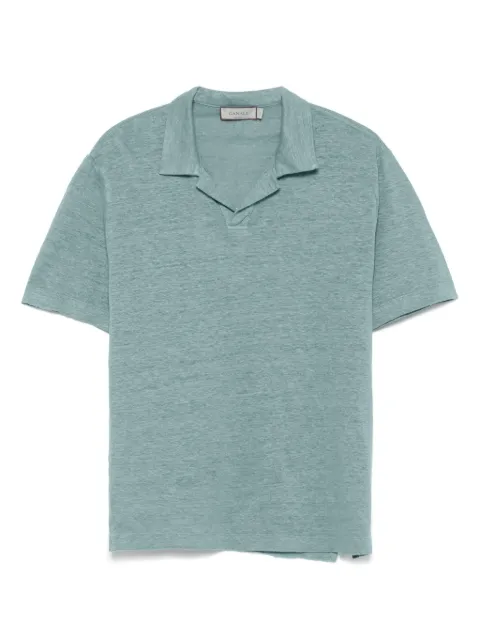 Canali linen T-shirt Blue T0870MJ02244