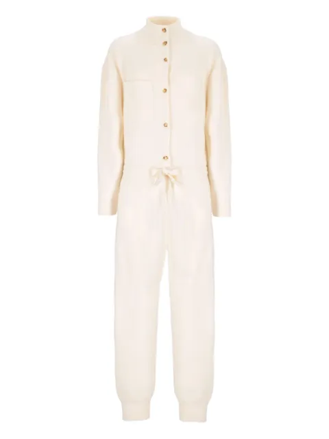 Laneus knitted button jumpsuit Neutrals F5LAWOKM095