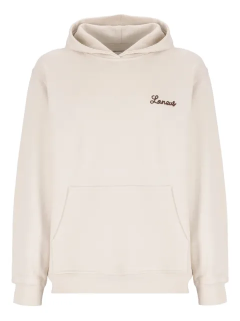 Laneus embroidered-logo hoodie White F5LAMAHS317