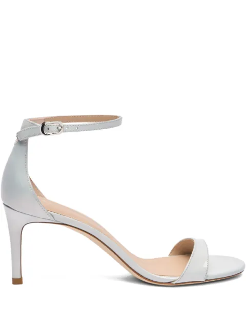 Stuart Weitzman round-toe leather heeled pumps White SJ991LSP