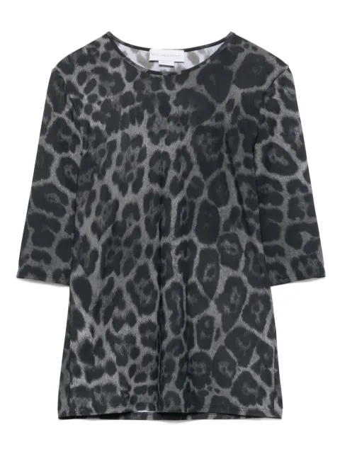Stella McCartney leopard-print T-shirt Grey 6J04113SQA08