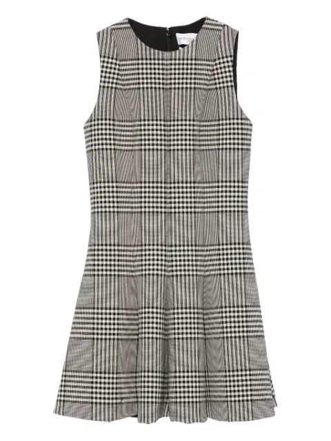 Brandon Maxwell The Sophie checked mini dress Grey DR800FW25