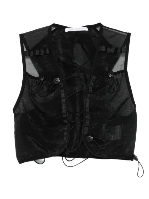 Cecilie Bahnsen drawstring-fastening vest Black 325RTW15004