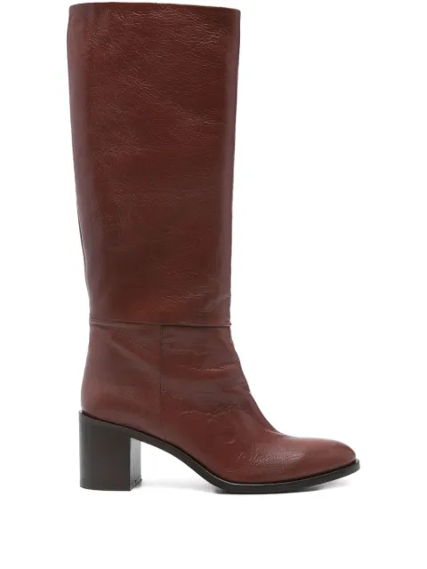 P.A.R.O.S.H. leather block-heel boots Brown DOPESHOED060127