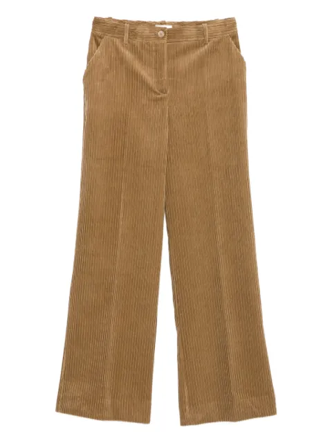 P.A.R.O.S.H. corduroy straight trousers Brown COXFORDD232472
