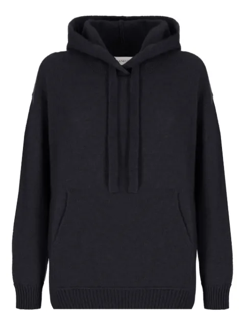 Laneus hooded knitted sweater Black F5LAMAKH017