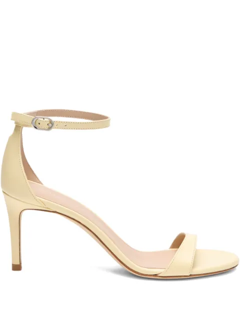 Stuart Weitzman round-toe leather heeled pumps Yellow SK306SMO