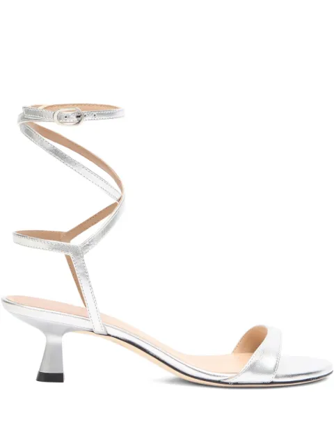 Stuart Weitzman wrap ankle-strap sandals Silver SK865LID