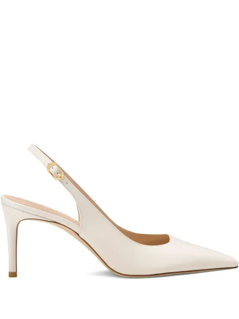 Stuart Weitzman Stuart Power pointed-toe slingback pumps Neutrals SK668SMO