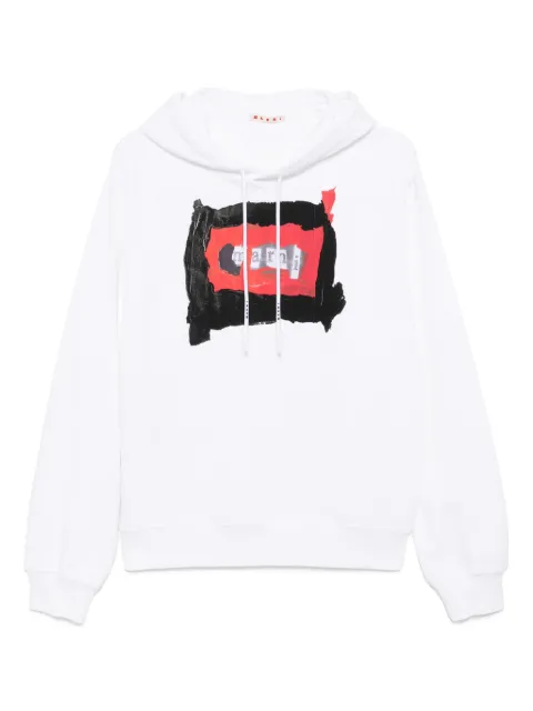 Marni logo hoodie White FUMU0137P9USCX91