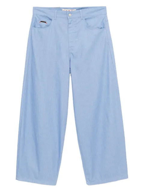 Marni cotton wide-leg trousers Blue PUJU0108A1UTC476