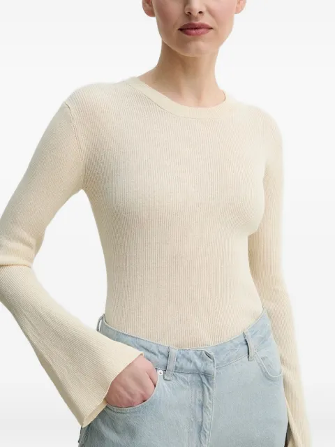 Day Birger Et Mikkelsen ribbed bell-sleeve sweater Neutrals DAY65243760
