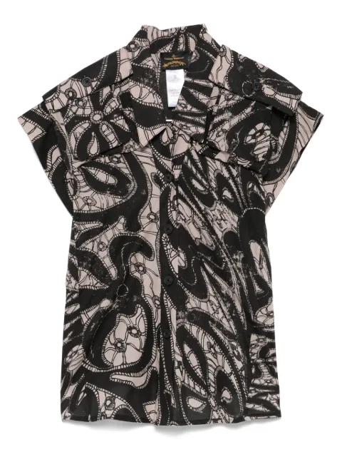 Vivienne Westwood Pre-Owned 2014s floral-print blouse Black VW600QM
