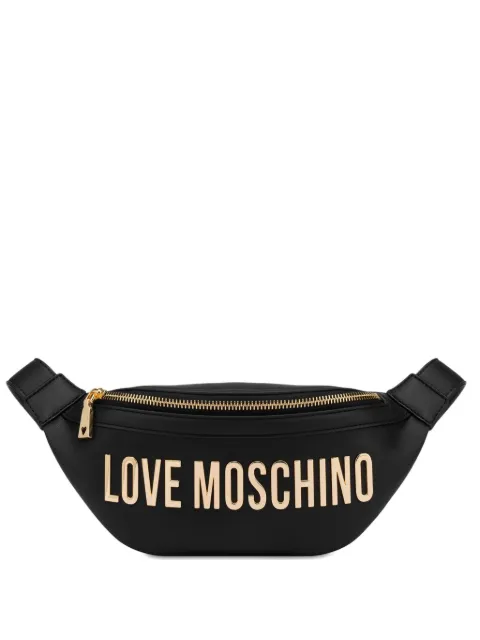 Love Moschino logo-lettering belt bag Black JC4195PP1NKD0