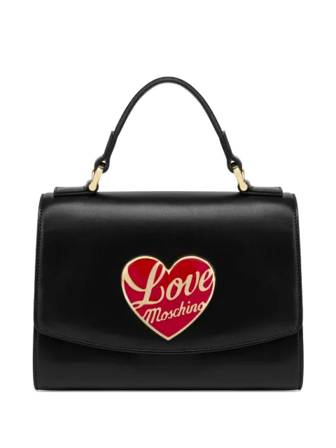 Love Moschino heart-appliqué tote bag Black JC4181PP1NLP0